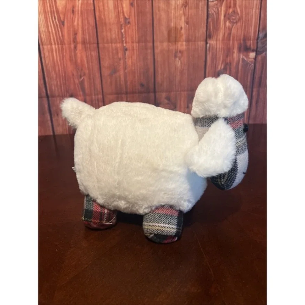 Sheep Doorstop‎ Red Plaid Christmas Collection Doorstopper Decorative Weighted